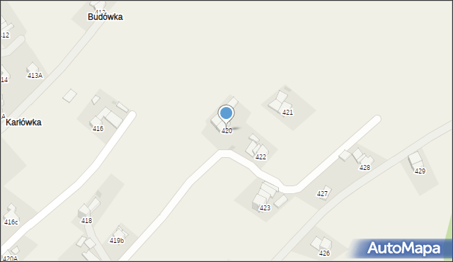 Skawa, Skawa, 420, mapa Skawa