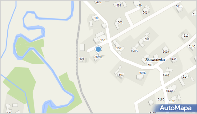 Skawa, Skawa, 507A, mapa Skawa