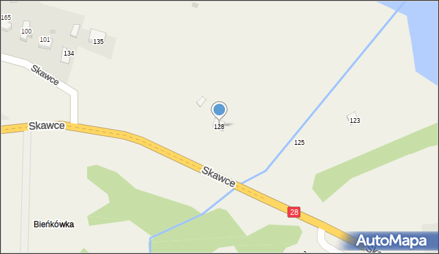 Skawce, Skawce, 128, mapa Skawce