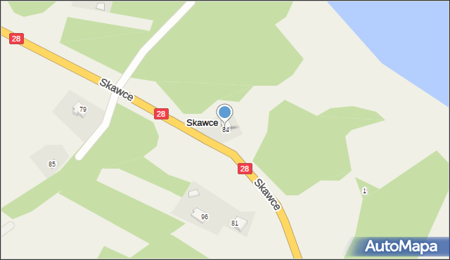 Skawce, Skawce, 84, mapa Skawce