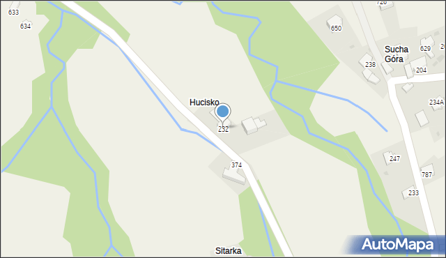 Skawica, Skawica, 232, mapa Skawica