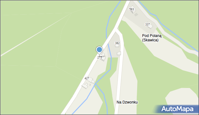 Skawica, Skawica, 275, mapa Skawica