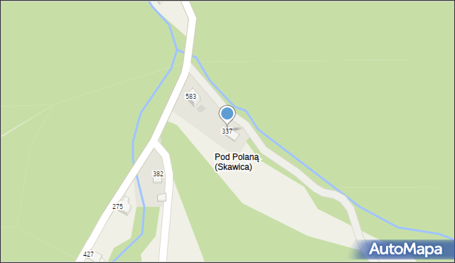Skawica, Skawica, 337, mapa Skawica