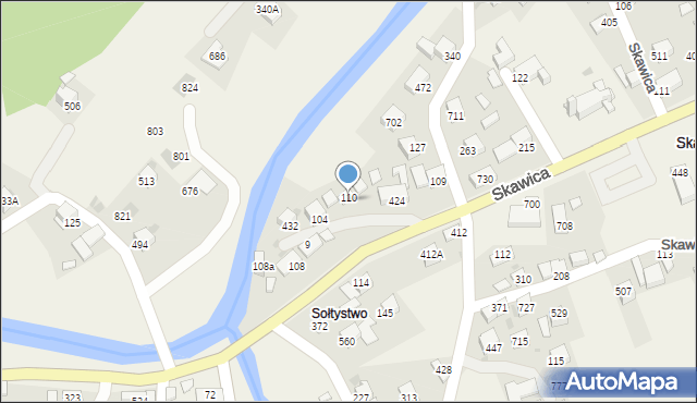 Skawica, Skawica, 398, mapa Skawica