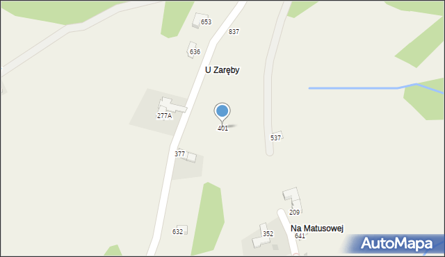Skawica, Skawica, 401, mapa Skawica