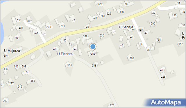 Skawica, Skawica, 404, mapa Skawica