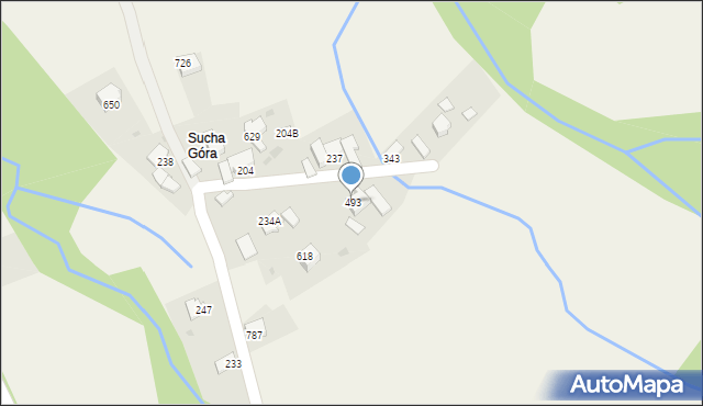 Skawica, Skawica, 493, mapa Skawica