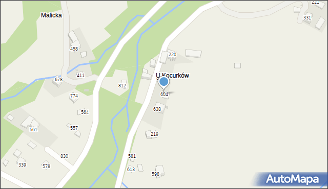 Skawica, Skawica, 604, mapa Skawica