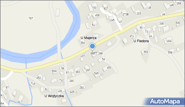 Skawica, Skawica, 646, mapa Skawica