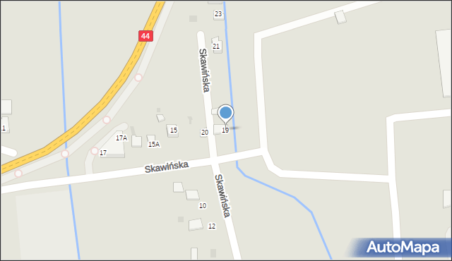 Skawina, Skawińska, 19, mapa Skawina