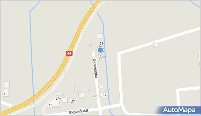 Skawina, Skawińska, 21, mapa Skawina