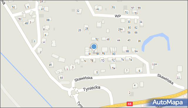 Skawina, Skawińska, 9m, mapa Skawina