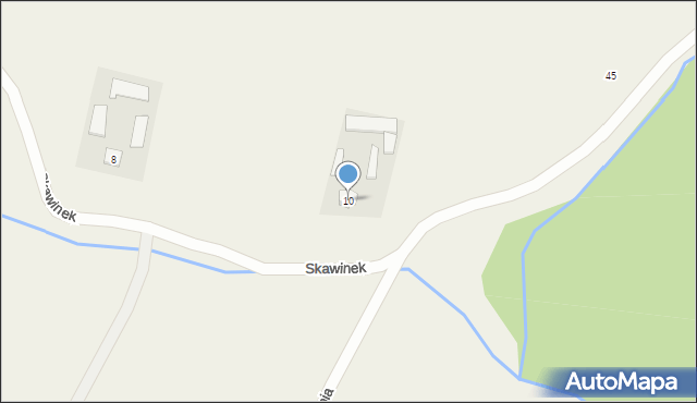 Skawinek, Skawinek, 10, mapa Skawinek
