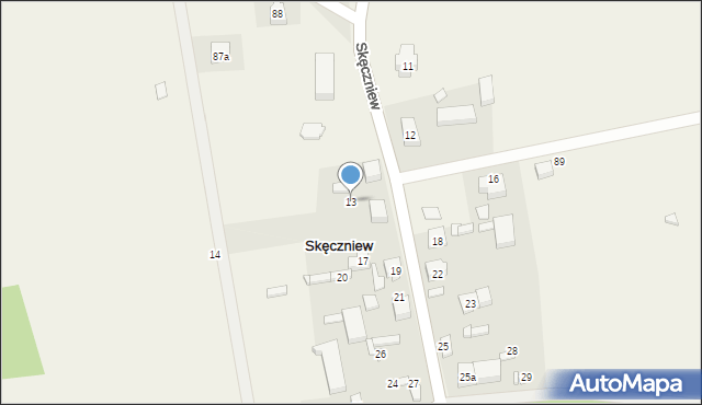 Skęczniew, Skęczniew, 13, mapa Skęczniew