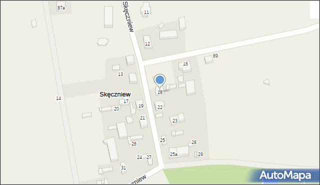 Skęczniew, Skęczniew, 18, mapa Skęczniew