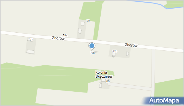 Skęczniew, Skęczniew, 77b, mapa Skęczniew