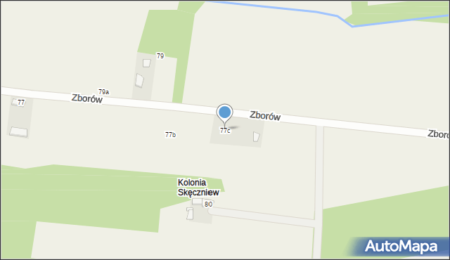 Skęczniew, Skęczniew, 77c, mapa Skęczniew