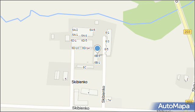 Skibienko, Skibienko, 6B/3, mapa Skibienko