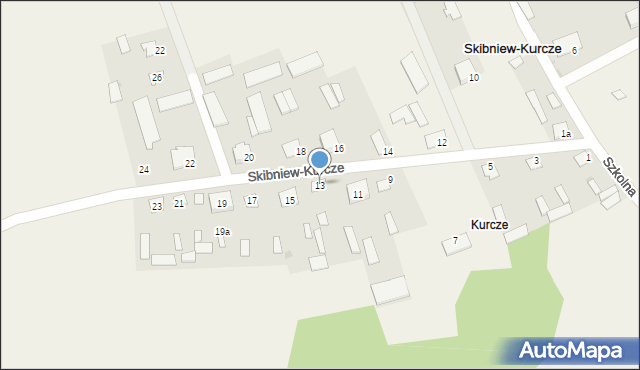 Skibniew-Kurcze, Skibniew-Kurcze, 13, mapa Skibniew-Kurcze