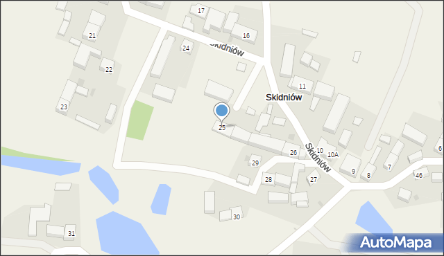 Skidniów, Skidniów, 25, mapa Skidniów