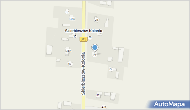 Skierbieszów-Kolonia, Skierbieszów-Kolonia, 24, mapa Skierbieszów-Kolonia