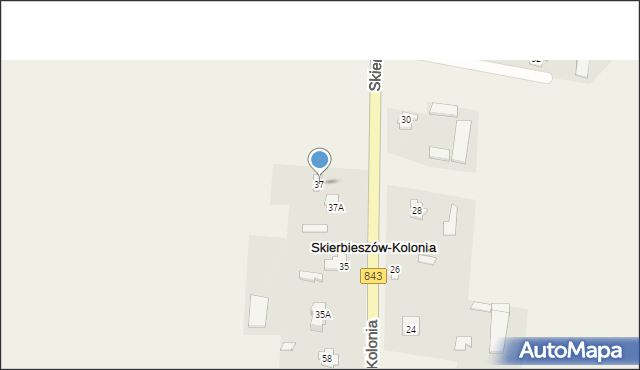 Skierbieszów-Kolonia, Skierbieszów-Kolonia, 37, mapa Skierbieszów-Kolonia