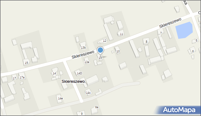 Skiereszewo, Skiereszewo, 13, mapa Skiereszewo