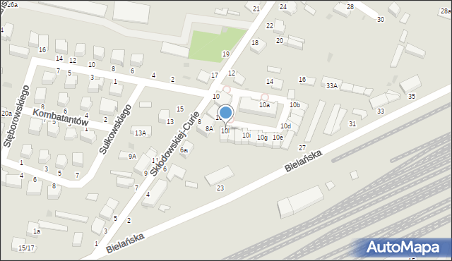 Skierniewice, Skłodowskiej-Curie Marii, 10l, mapa Skierniewic