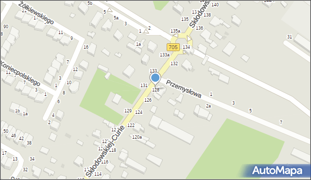 Skierniewice, Skłodowskiej-Curie Marii, 128, mapa Skierniewic