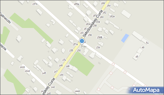 Skierniewice, Skłodowskiej-Curie Marii, 150A, mapa Skierniewic