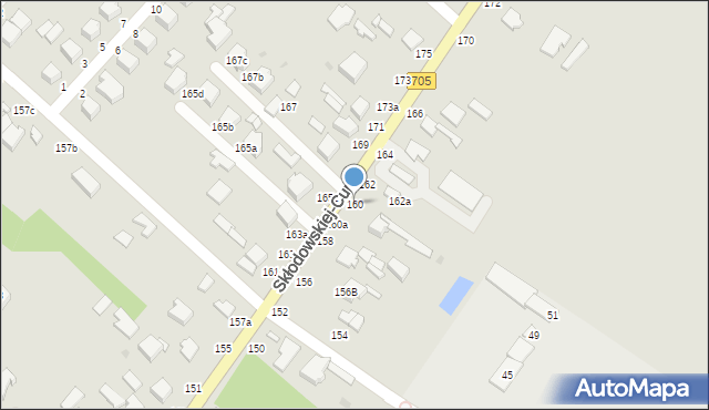 Skierniewice, Skłodowskiej-Curie Marii, 160, mapa Skierniewic