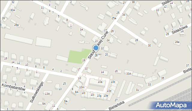 Skierniewice, Skłodowskiej-Curie Marii, 18, mapa Skierniewic