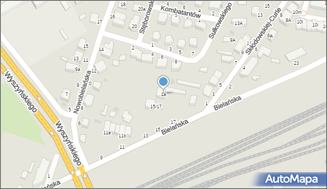 Skierniewice, Skłodowskiej-Curie Marii, 1a, mapa Skierniewic