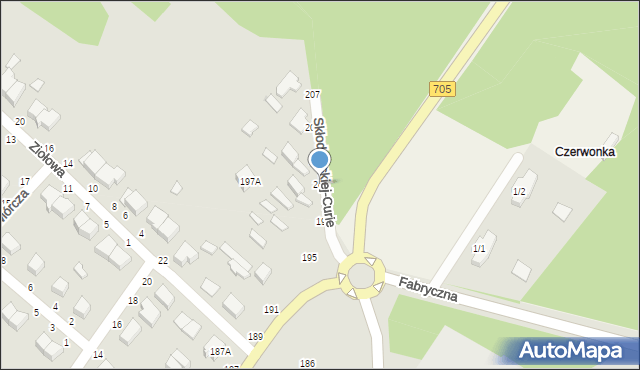 Skierniewice, Skłodowskiej-Curie Marii, 201, mapa Skierniewic