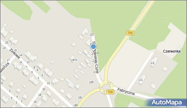 Skierniewice, Skłodowskiej-Curie Marii, 203, mapa Skierniewic