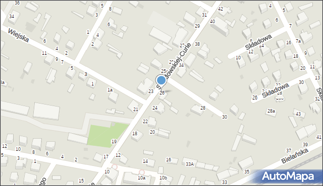 Skierniewice, Skłodowskiej-Curie Marii, 26, mapa Skierniewic