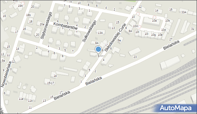 Skierniewice, Skłodowskiej-Curie Marii, 7, mapa Skierniewic