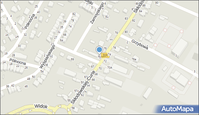 Skierniewice, Skłodowskiej-Curie Marii, 71, mapa Skierniewic