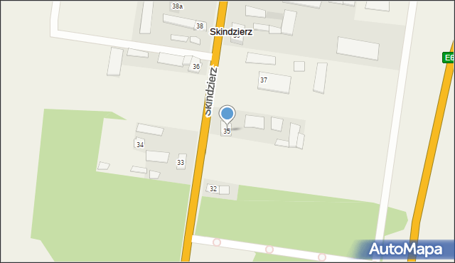 Skindzierz, Skindzierz, 35, mapa Skindzierz