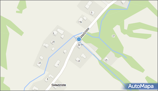 Składziste, Składziste, 29, mapa Składziste