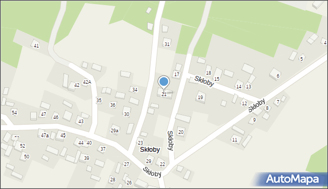 Skłoby, Skłoby, 21, mapa Skłoby