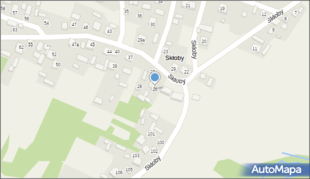 Skłoby, Skłoby, 26, mapa Skłoby