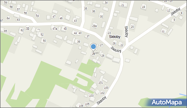 Skłoby, Skłoby, 28, mapa Skłoby