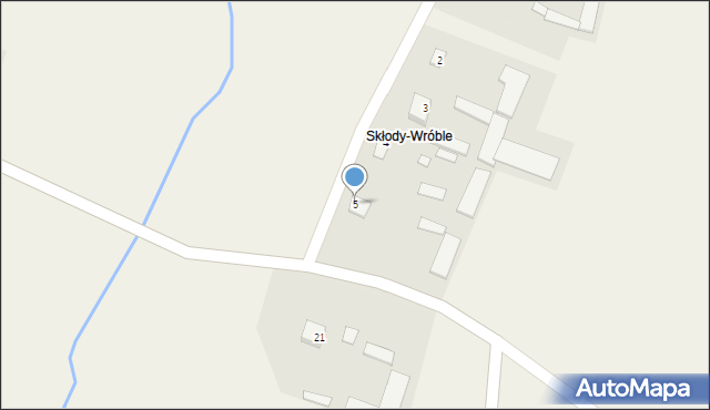 Skłody Borowe, Skłody Borowe, 5, mapa Skłody Borowe