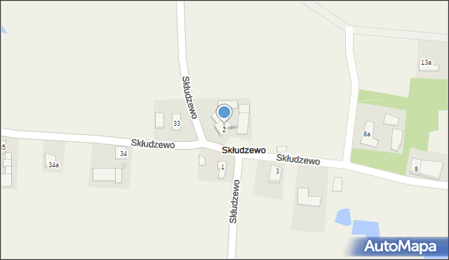 Skłudzewo, Skłudzewo, 2, mapa Skłudzewo