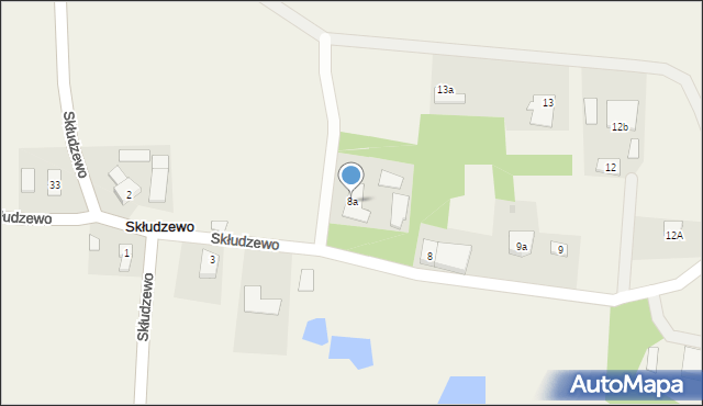 Skłudzewo, Skłudzewo, 8a, mapa Skłudzewo