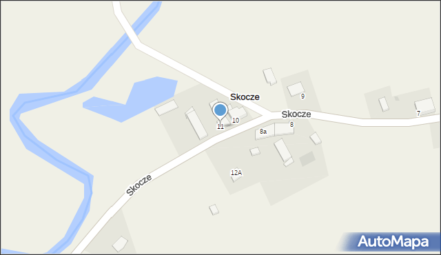 Skocze, Skocze, 11, mapa Skocze