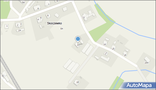 Skoczów, Skoczów, 13, mapa Skoczów