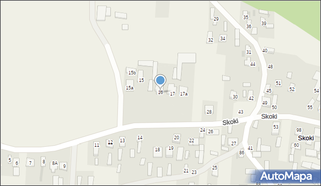 Skoki, Skoki, 16, mapa Skoki