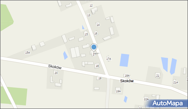 Skoków, Skoków, 17, mapa Skoków